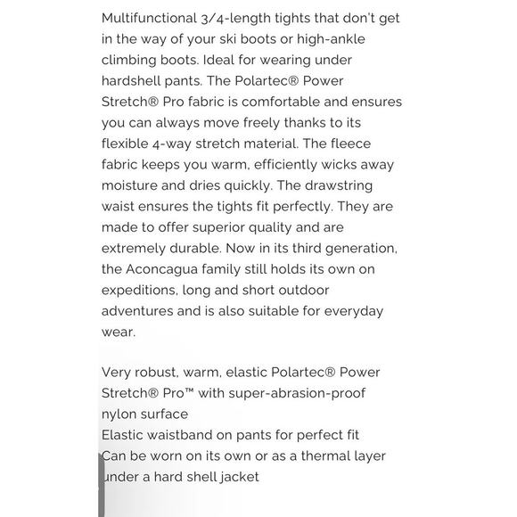 Mammut Womens Aconcagua ML Tights 3/4 Black Base Layer Sz XS Slim Fit Cozy NWT - Picture 16 of 16